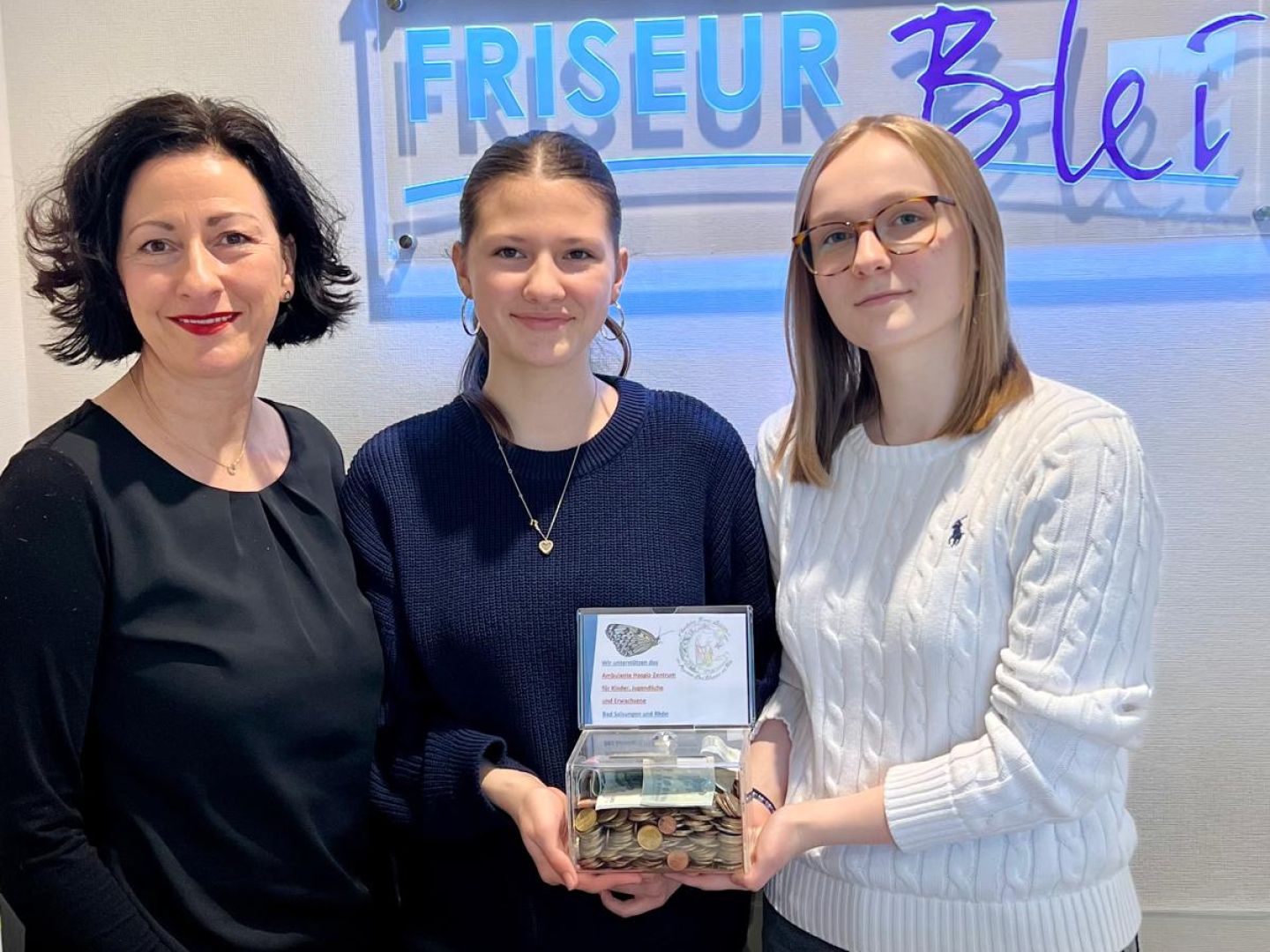 Spende 260,00  Euro/Schüler des Sulzberger Gymnasiums 10/2, Friseursalon Blei &amp; Kundschaft	